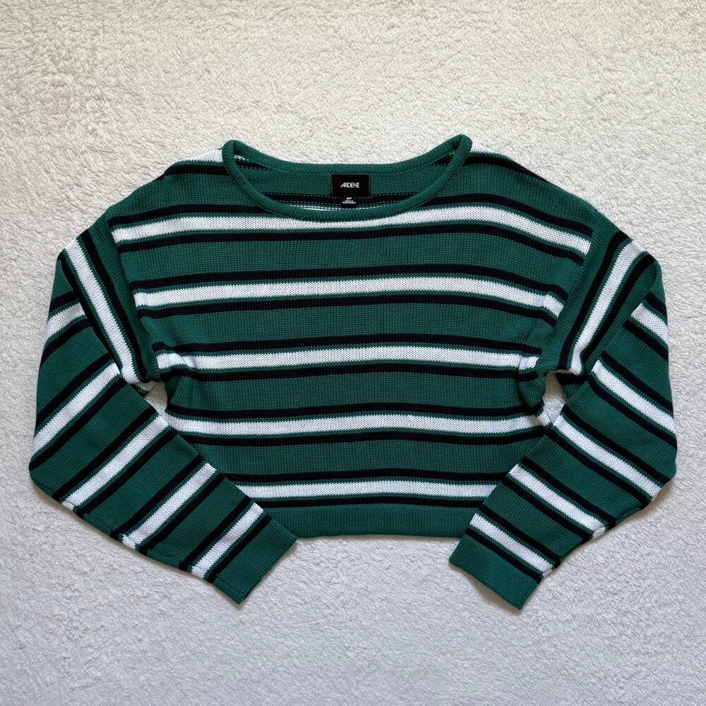 Ardene Striped Green Sweatshirt